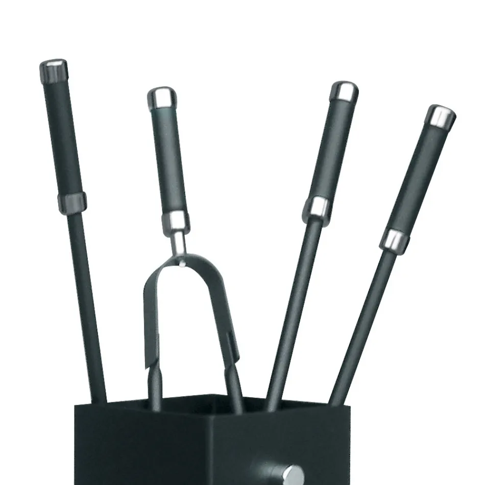 Kwadratowy metalowy uchwyt na narzędzia i 4 akcesoria Made in Italy - Iena Viadurini