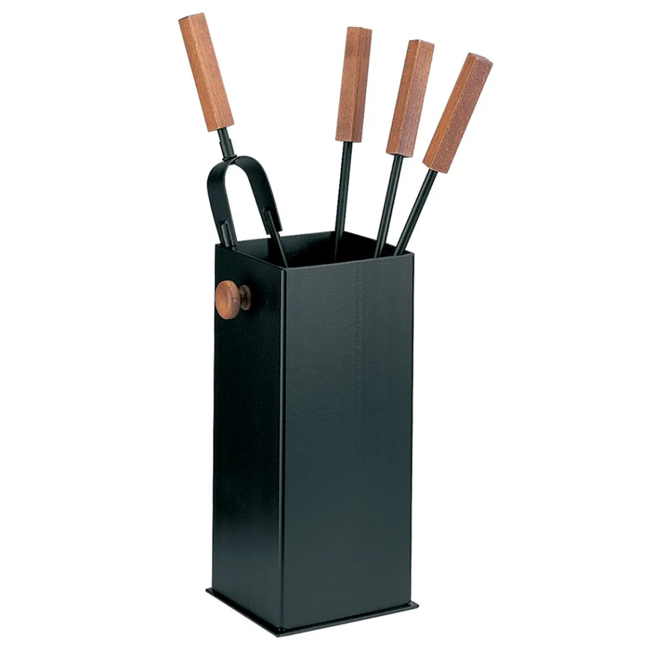 Kwadratowy metalowy uchwyt na narzędzia i 4 akcesoria Made in Italy - Iena Viadurini