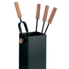 Kwadratowy metalowy uchwyt na narzędzia i 4 akcesoria Made in Italy - Iena Viadurini