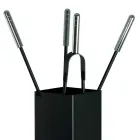 Kwadratowy metalowy uchwyt na narzędzia i 4 akcesoria Made in Italy - Iena Viadurini