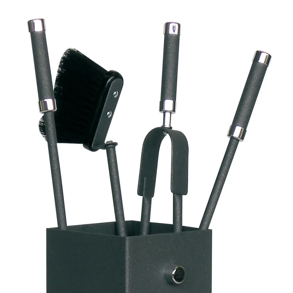 Kwadratowy metalowy uchwyt na narzędzia i 4 akcesoria Made in Italy - Iena Viadurini