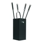 Kwadratowy metalowy uchwyt na narzędzia i 4 akcesoria Made in Italy - Iena Viadurini