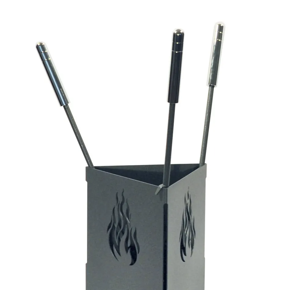 Trójkątny uchwyt na narzędzia z 3 akcesoriami w zestawie Made in Italy - Passero Viadurini