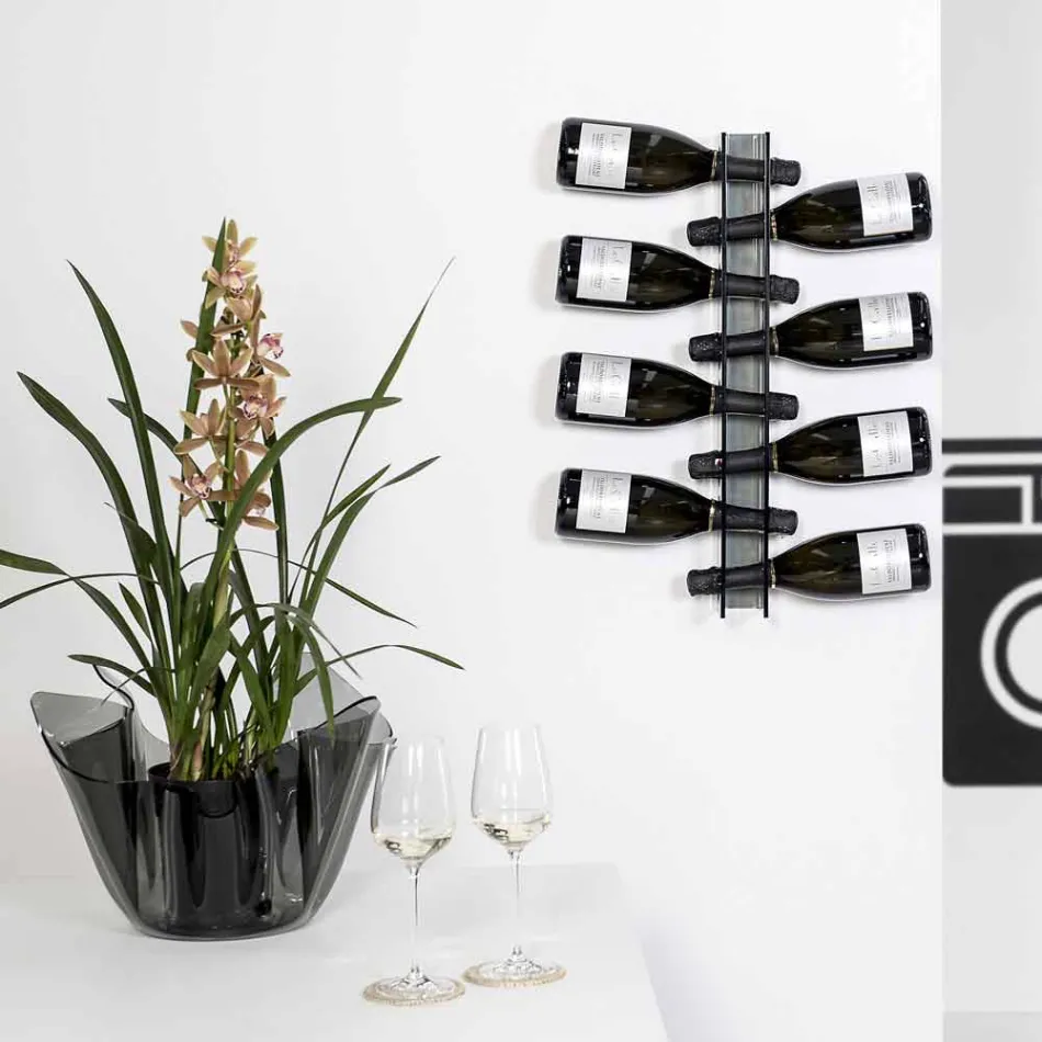 Wieszak na małe dziecko wędzone L6xH60xP11cm, nowoczesny design Viadurini