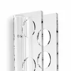 Porta małe przezroczyste butelki na ścianę dla dzieci L6xH60xP11cm Viadurini