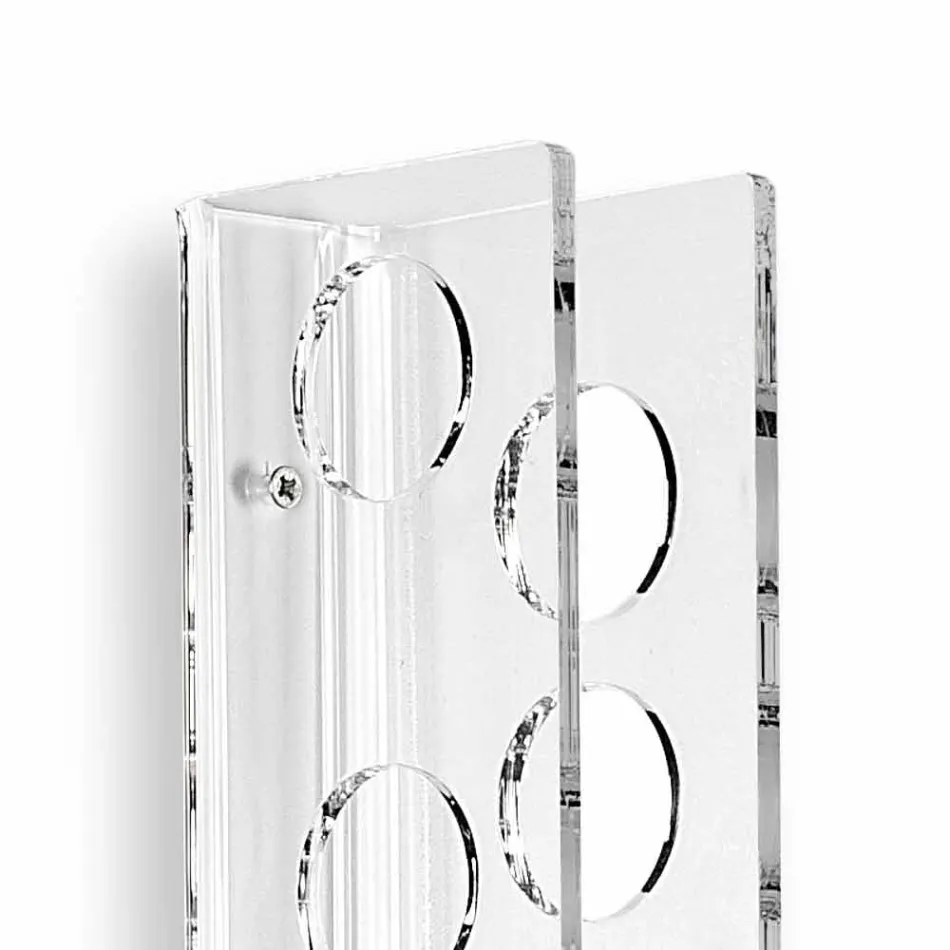 Porta małe przezroczyste butelki na ścianę dla dzieci L6xH60xP11cm Viadurini