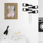 Porta małe przezroczyste butelki na ścianę dla dzieci L6xH60xP11cm Viadurini