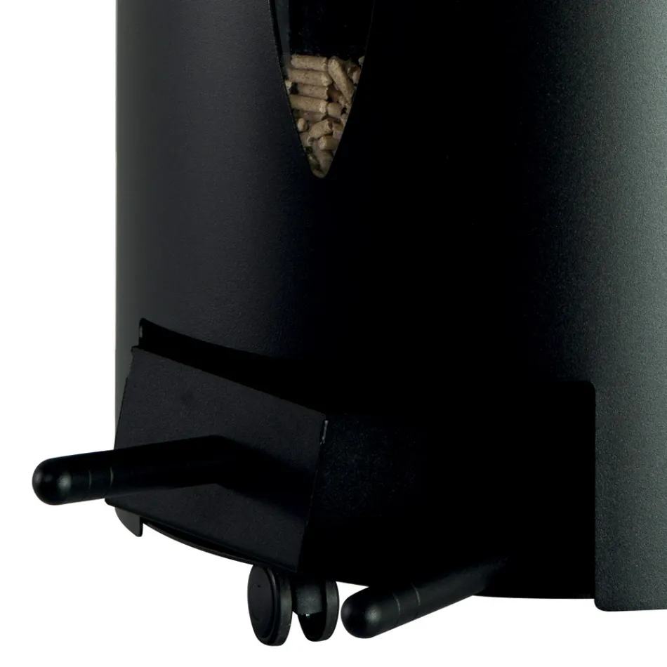 Uchwyt na pellet z pokrywką, miotłą i łopatą Made in Italy - Cacatua Viadurini