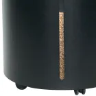 Uchwyt na pellet z kółkami i pokrywką wykonany z metalu Made in Italy - Bocian Viadurini