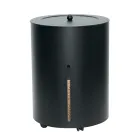 Uchwyt na pellet z kółkami i pokrywką wykonany z metalu Made in Italy - Bocian Viadurini