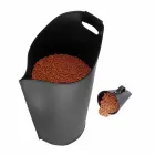 Porta osad czerpak od wewnątrz Sapir'a projektowania czarną skórę Viadurini