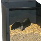 Uchwyt na pellet ze stali malowanej na czarno z pleksiglasem Made in Italy - Pellicano Viadurini