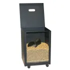 Uchwyt na pellet ze stali malowanej na czarno z pleksiglasem Made in Italy - Pellicano Viadurini