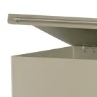 Metalowy uchwyt na pellet z kółkami i pokrywką Made in Italy - Gazza Viadurini