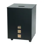 Kwadratowy uchwyt na pellet ze stali malowanej na czarno i kółka Made in Italy - Parrot Viadurini