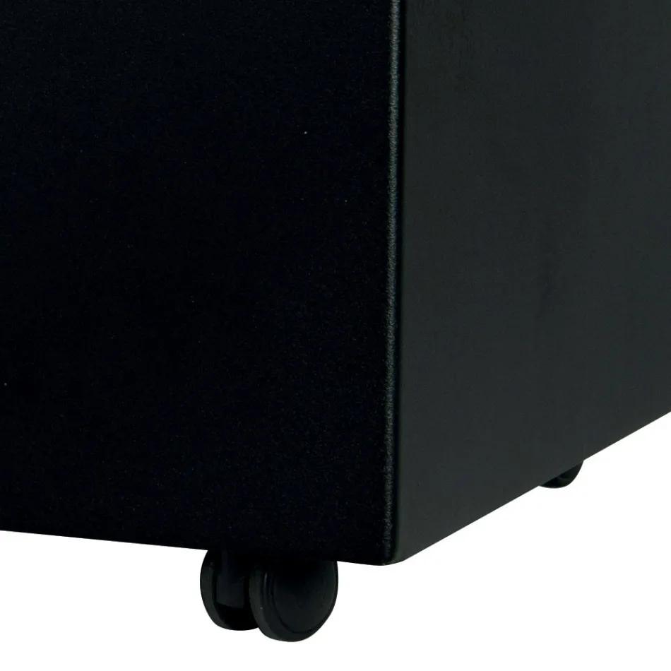 Prostokątny metalowy uchwyt na pellet z 4 kółkami Made in Italy - Aquila Viadurini