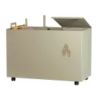 Prostokątny metalowy uchwyt na pellet z 4 kółkami Made in Italy - Aquila Viadurini