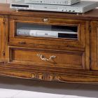 Drewniana szafka pod telewizor w klasycznym stylu ze szklanymi drzwiami Made in Italy - Richard Viadurini