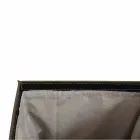 Skórzany kosz na bieliznę o prostokątnej podstawie wzorniczej Peter Viadurini