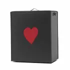 Współczesny skórzany kosz na bieliznę wykonany we Włoszech Adele, wkładka do serca Viadurini