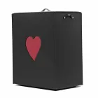 Współczesny skórzany kosz na bieliznę wykonany we Włoszech Adele, wkładka do serca Viadurini