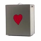 Współczesny skórzany kosz na bieliznę wykonany we Włoszech Adele, wkładka do serca Viadurini