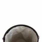 Owalny kosz na bieliznę ze skóry regenerowanej Riky wyprodukowanej we Włoszech Viadurini