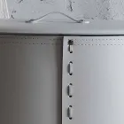 Owalny kosz na bieliznę ze skóry regenerowanej Riky wyprodukowanej we Włoszech Viadurini