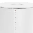 Owalny kosz na bieliznę ze skóry regenerowanej Riky wyprodukowanej we Włoszech Viadurini