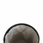 Owalny kosz na bieliznę ze skóry regenerowanej Riky wyprodukowanej we Włoszech Viadurini