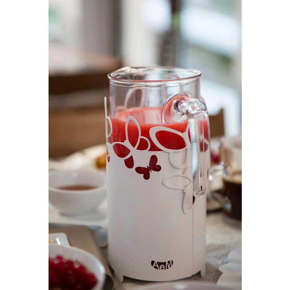 Nowoczesny uchwyt na butelki w kolorze białym, beżowym lub z kości słoniowej. Made in Italy - Leiden Viadurini