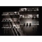 Ścienny uchwyt na butelki na 6 butelek z pleksi Made in Italy - Canberra Viadurini