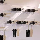 Ścienny uchwyt na butelki na 6 butelek z pleksi Made in Italy - Canberra Viadurini