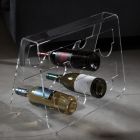 Podłogowy uchwyt na butelkę wina z przezroczystego kryształu akrylowego - Dappino Viadurini