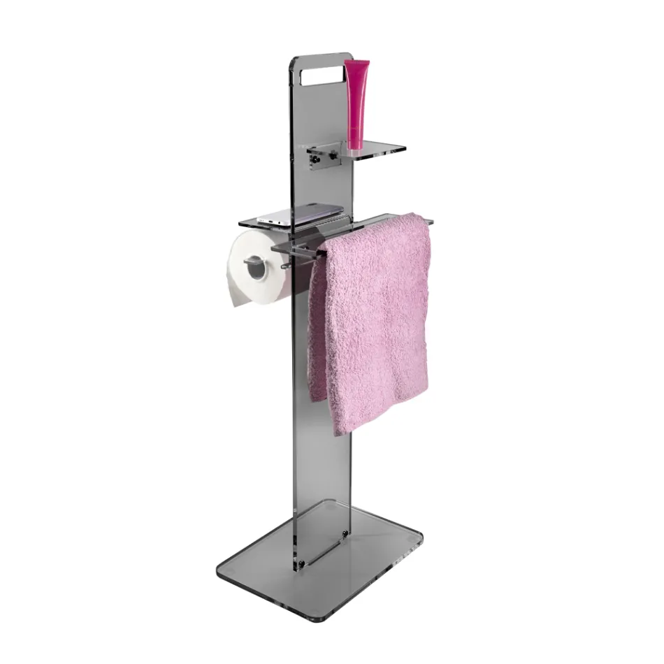 Uchwyt na papier, ręcznik i mydło bidetowe Made in Italy - Pluto Viadurini