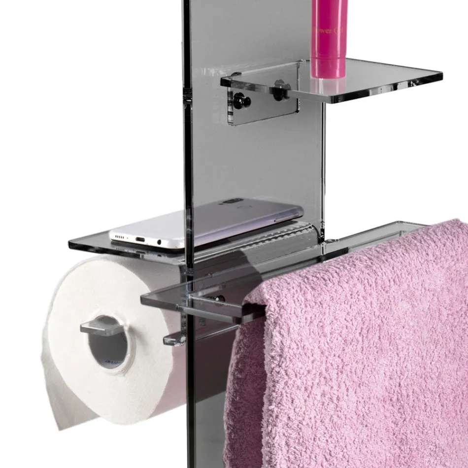 Uchwyt na papier, ręcznik i mydło bidetowe Made in Italy - Pluto Viadurini