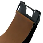 Drewniany uchwyt z bocznymi uchwytami z brązowej ekoskóry Made in Italy - Butterfly Viadurini