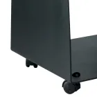 Uchwyt na drewno z kółkami i uchwytami wykonany z metalu Made in Italy - Seagull Viadurini