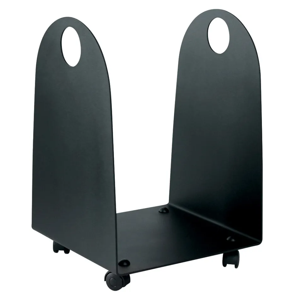 Uchwyt na drewno z kółkami i uchwytami wykonany z metalu Made in Italy - Seagull Viadurini