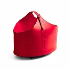 Portalegna z wnętrzem z kołem w nowoczesnym zregenerowanej skóry Fabia Viadurini