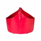 Portalegna z wnętrzem z kołem w nowoczesnym zregenerowanej skóry Fabia Viadurini