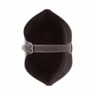 Portalegna z wnętrzem z kołem w nowoczesnym zregenerowanej skóry Fabia Viadurini