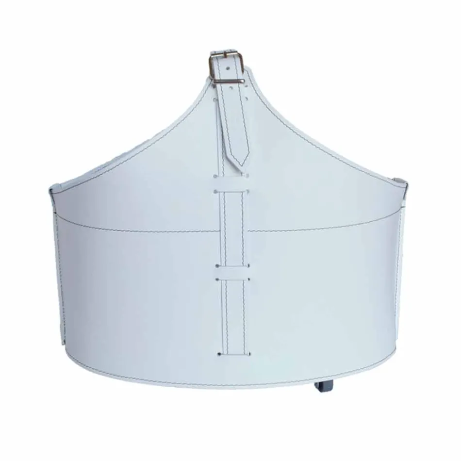 Portalegna z wnętrzem z kołem w nowoczesnym zregenerowanej skóry Fabia Viadurini