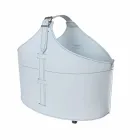 Portalegna z wnętrzem z kołem w nowoczesnym zregenerowanej skóry Fabia Viadurini