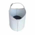 Portalegna z wnętrzem z kołem w nowoczesnym zregenerowanej skóry Fabia Viadurini