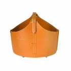 Portalegna z wnętrzem z kołem w nowoczesnym zregenerowanej skóry Fabia Viadurini