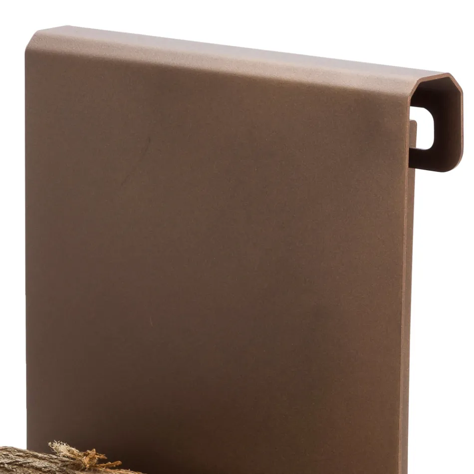 Stojak do drewna na opał z brązowej stali Wykonany we Włoszech z narzędziami - Volturno Viadurini