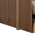 Stojak do drewna na opał z brązowej stali Wykonany we Włoszech z narzędziami - Volturno Viadurini