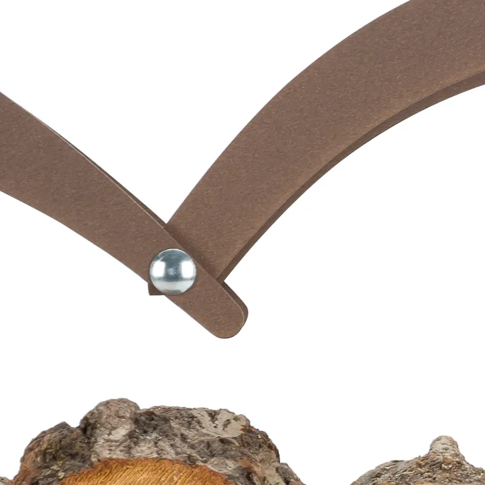 Stojak do drewna wewnątrz z brązowej stali Made in Italy - Affection Viadurini