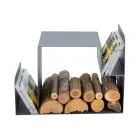 Zaprojektuj uchwyt na kłody do wnętrz z szarej stali Made in Italy - Tramontana Viadurini